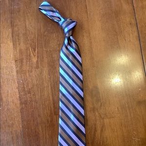 3/$25 Pronto Uomo Lilac & Brown Tie EUC